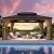 COSIEST 12X16 FT Hardtop Gazebo Rustproof Double Roof Big Size Metal Gazebo with Woodgrain Steel Columns & Netting Curtains Poolside,Deck,BBQ Area (Wooden Look)