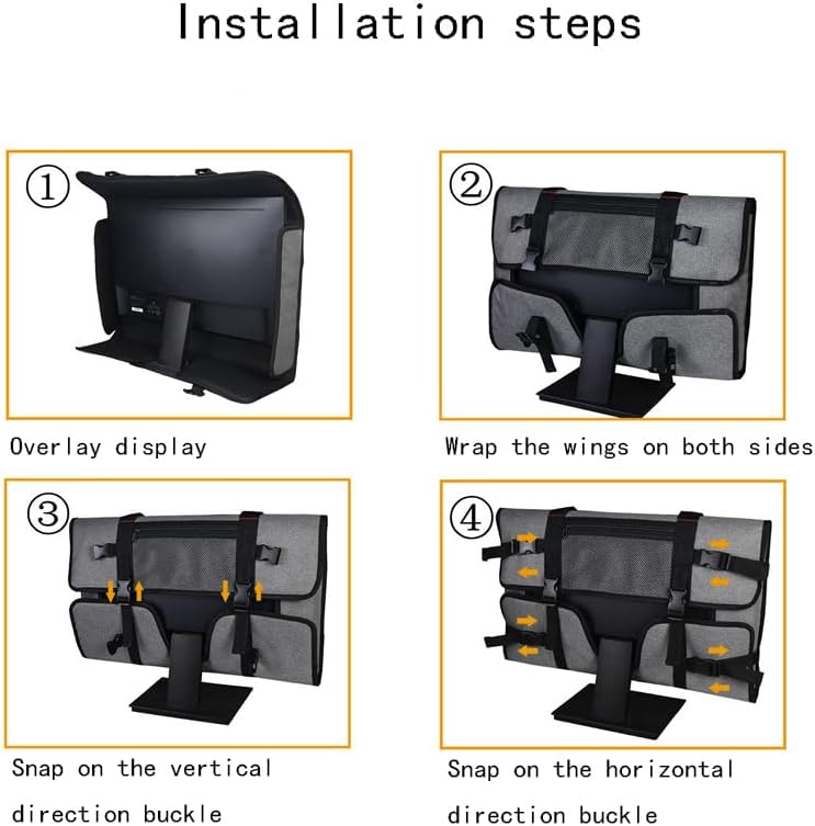 Desktop Carrying Case for 24" Monitors and LCD Screens,PC Travel Case with Portable Handle Easy to Carry & Use, PC Carrying Case with Velvet Lining