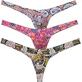OROCOJUCO Men's Bulge Thog Underwear Exclusive Contest Posing T-back Hipster Bikini G-string 3-Pack LQT L