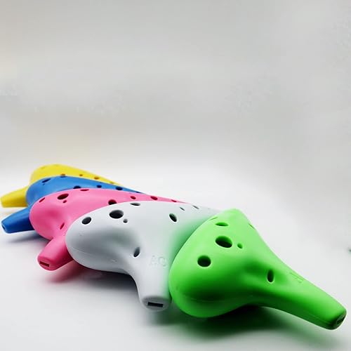 Miniatura 4 de Aestivate Instrumento de plástico Ocarina de 12 agujeros Alto C Ocarina 12 agujeros Zelda Ocarina Instrumento fácil para niños, principiantes