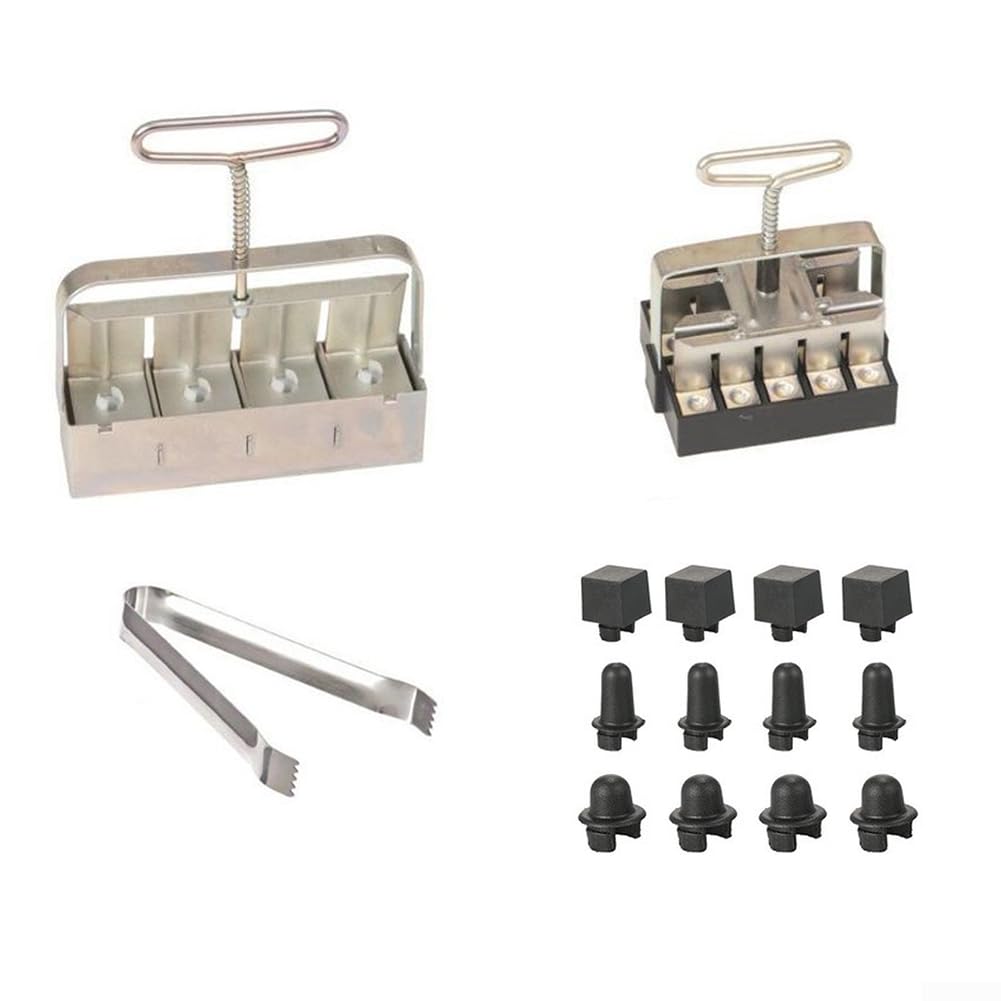 DAZZLEEX Fabricante de bloques de suelo para arrancar, herramienta manual de hierro chapado en zinc, crea bloques compactos raíces de poda de aire, equipo de jardinería ecológico sin macetas de
