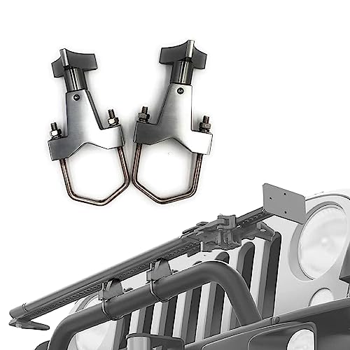 Southern Powersports High Lift Jack Mount, Securely Attaches High Lift Jacks onto 1-inch to 2.5-inch Round or Square Tubing, Includes 3 U- Bolt Sizes, Gray Anodized