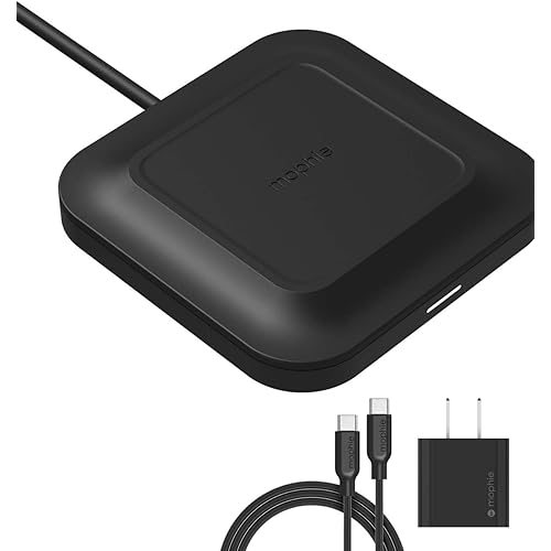 Mophie Universal Wireless Charge Pad - 15W Fast Charging for Qi-Enabled Devices, iPhone, Google Pixel, Samsung Galaxy - Desktop & Nightstand Essential