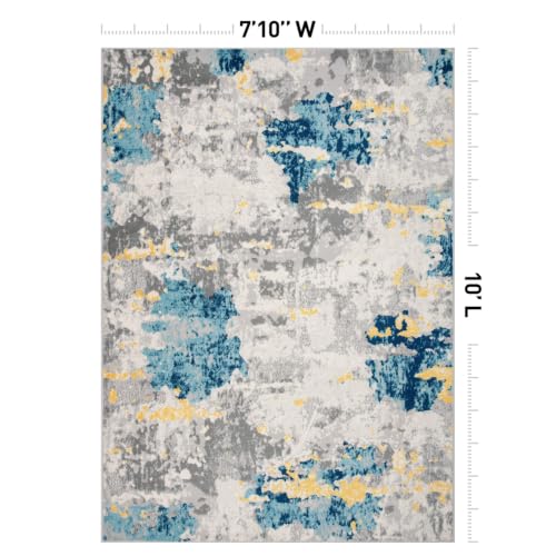 Image of Rugshop Abstract Transitional Fade-Resistant Area Rug Cream 7'10 inch x 10'