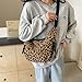 Leopard Purse for Women Crescent Crossbody Bags Nylon Luna Moon Dumpling Bag Leopard Print Crossbody Hobo Wallet