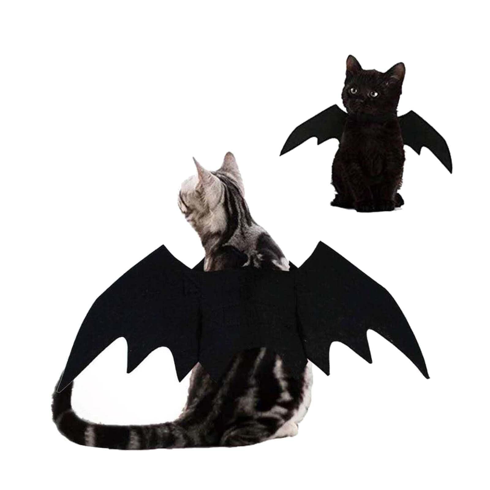 Qiubaoll Halloween Pet Bat Wings, Bat Costume for Cat Dog Cute Wing Outfit Pet Costume Halloween Accessory (Black)