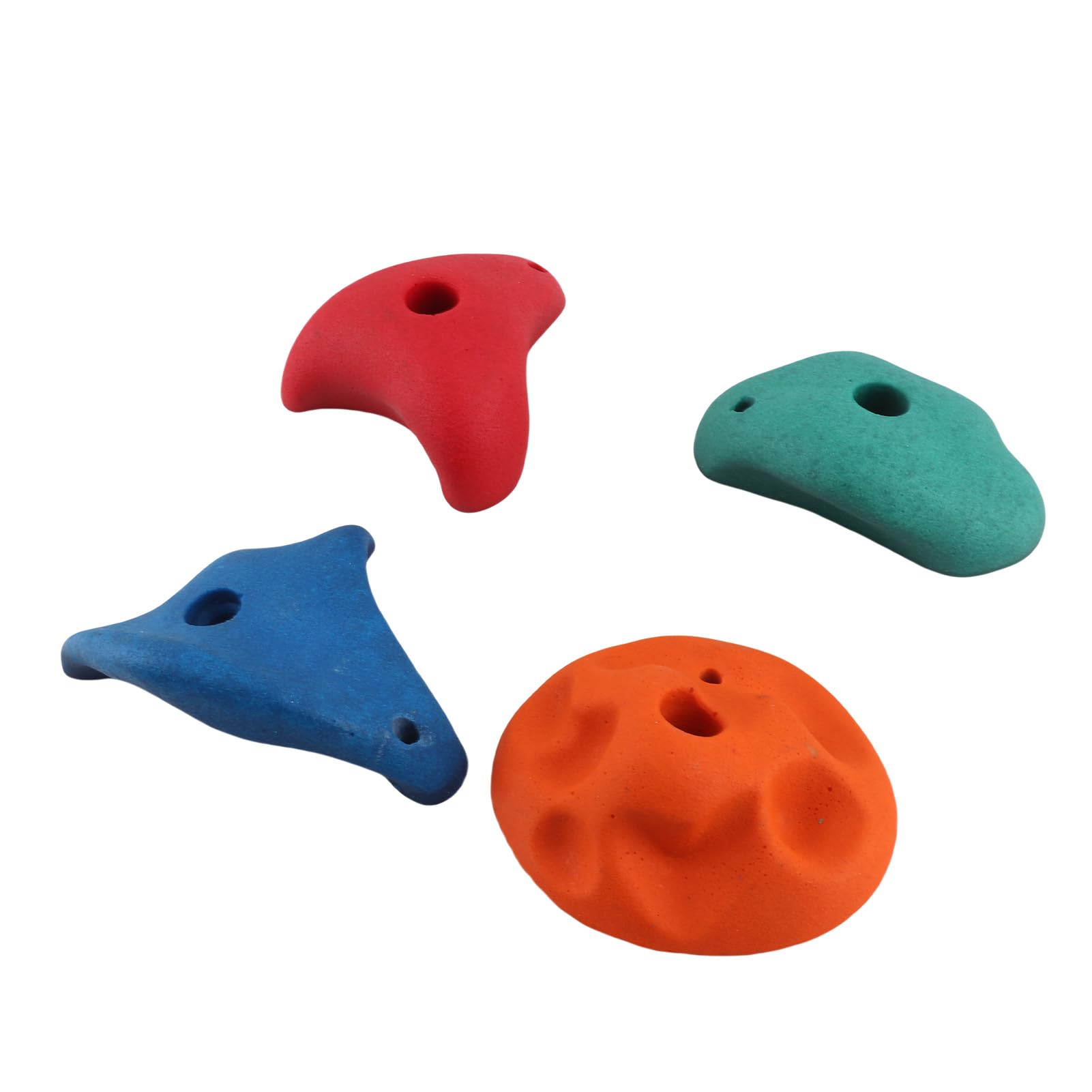 POENVFPO Presas de Escalada, Empuñaduras de Pared de Roca para Escalar de Fibra de Resina Multicolor con Esquinas Redondas y 5 Formas únicas, para Escalada de Niños en Interiores y