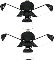 Vista 10 de Luz LED para garaje, 80 W, 8000 lúmenes, luces de techo con 3 paneles ajustables, lámpara LED de 6500 K, luz blanca de día, luces LED para garaje