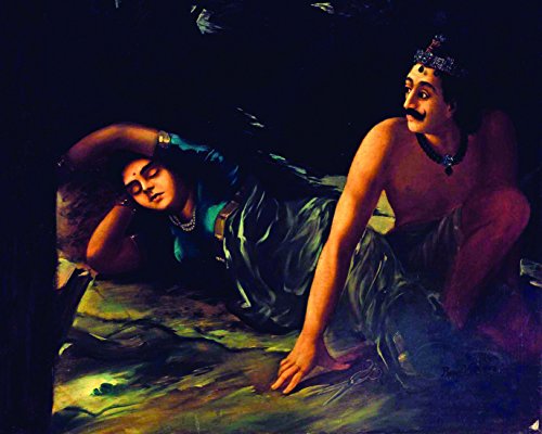 Image of Tallenge Nala And Damayanti - by Raja Ravi Varma - - Large Poster Paper (24 x 30 inches)