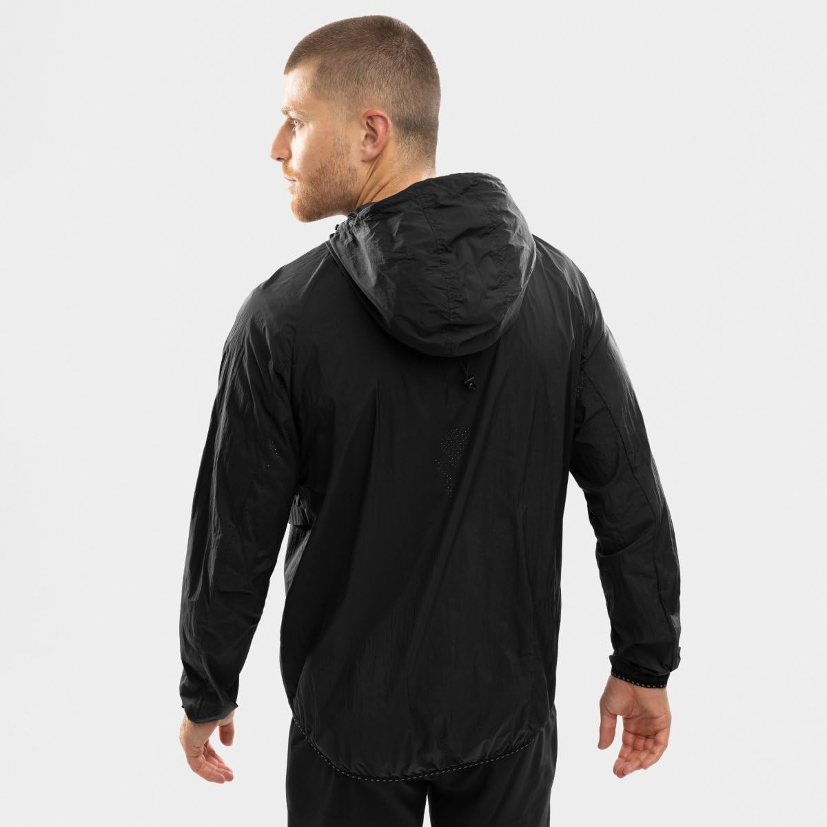 SIROKO Chaqueta cortavientos running fitness Bund Black Negro
