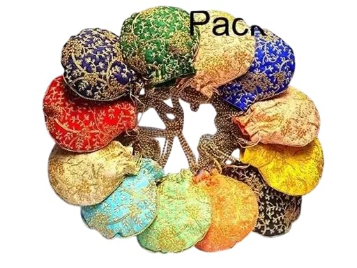 Multicolor Velvet Potli Bags for Women | Gold Embroidery with Pearl Bead Work | Ethnic Drawstring Clutch for Wedding, Party & Festive Use-image-25