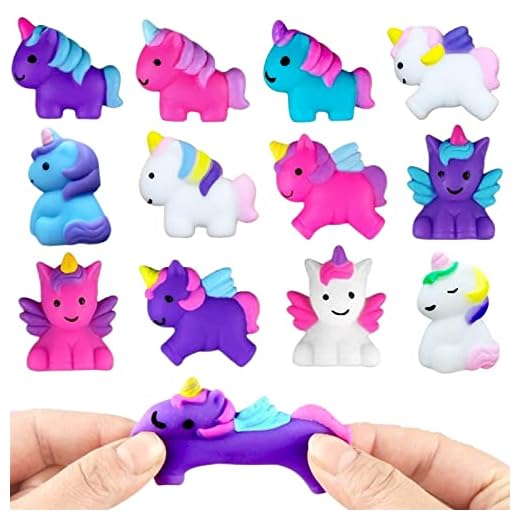 POPOYU 12Pièces Licorne Kawaii Mochi Squishy Toys,Mignon Animaux Squishy Anti Stress Enfant,Mini Squishies Soft Squeeze Jouet,Cadeau Halloween Noël Pâques Anniversaire Invites Pochette Surprise Enfant