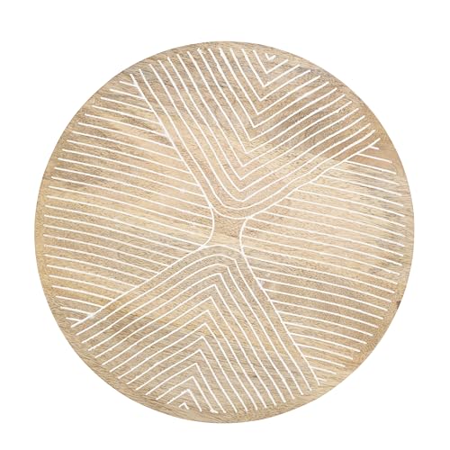 SARO LIFESTYLE Plato Decorativo de Madera Rústica Set x4 miniatura 1