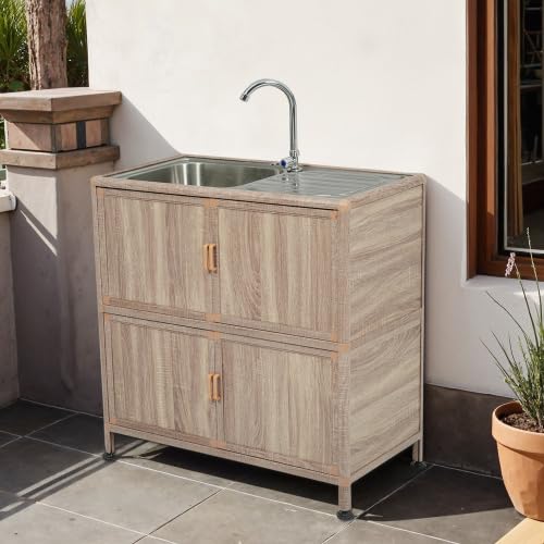 Amazon.co.jp: BTM 流し台 ステンレス ガーデンシンク 作業台 キッチン