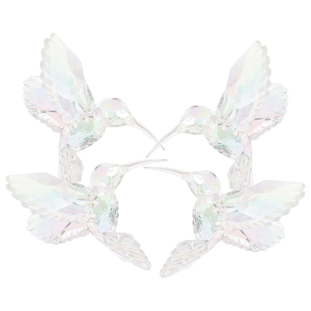 ifundom 4 Set Ciondolo Acrilico Per Uccelli Decorazione Iridescente E Per Natale E E Resistente Per Amanti Dei 4 Pezzi * 4
