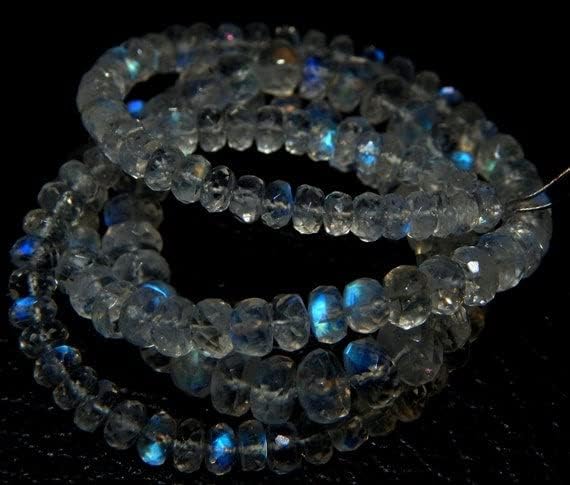 Perles tanzanite naturelle pour enfilage et confection collier unique
