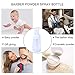 Barber Powder Bottle Spray - for Applying Talc and Powder - Empty Powder Puffer Bottle Travel Cosmetics Blower, Refillable Hair Fiber Applicator for Salon, Home, Beauty- White