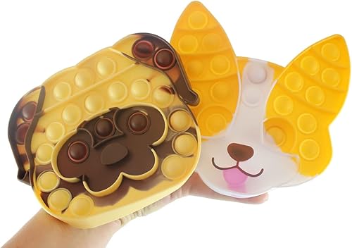 2 juguetes para ansiedad de burbujas para perros al azar Push Poke Wrap Fidget Presione burbujas para reventar Juguete sensorial para aliviar el