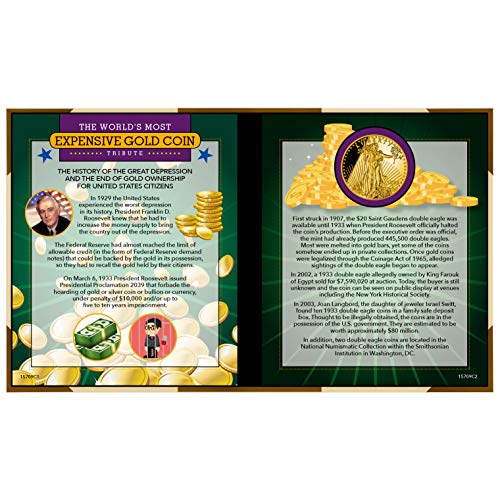 World's Most Expensive Coin Tribute| Coins for Kids | $20 Gold Piece Replica | Saint- Gaudens Design- American Coin Treasures