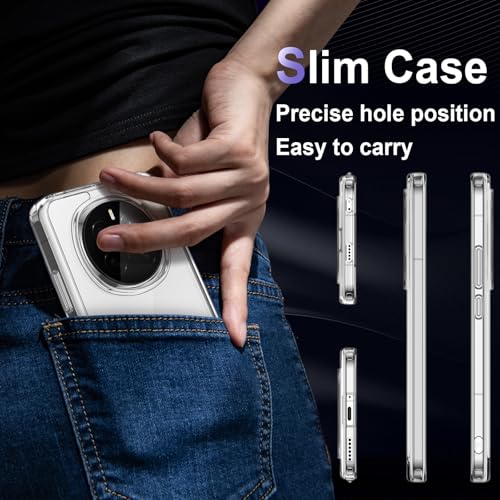 Image of Case for Honor Magic 7 Pro, Military Grade Drop Protection Phone Case, Yellowing Resistant, Anti-Scratch Hard PC Back, Shockproof Hard Ultra-Thin Protective Cover, Clear