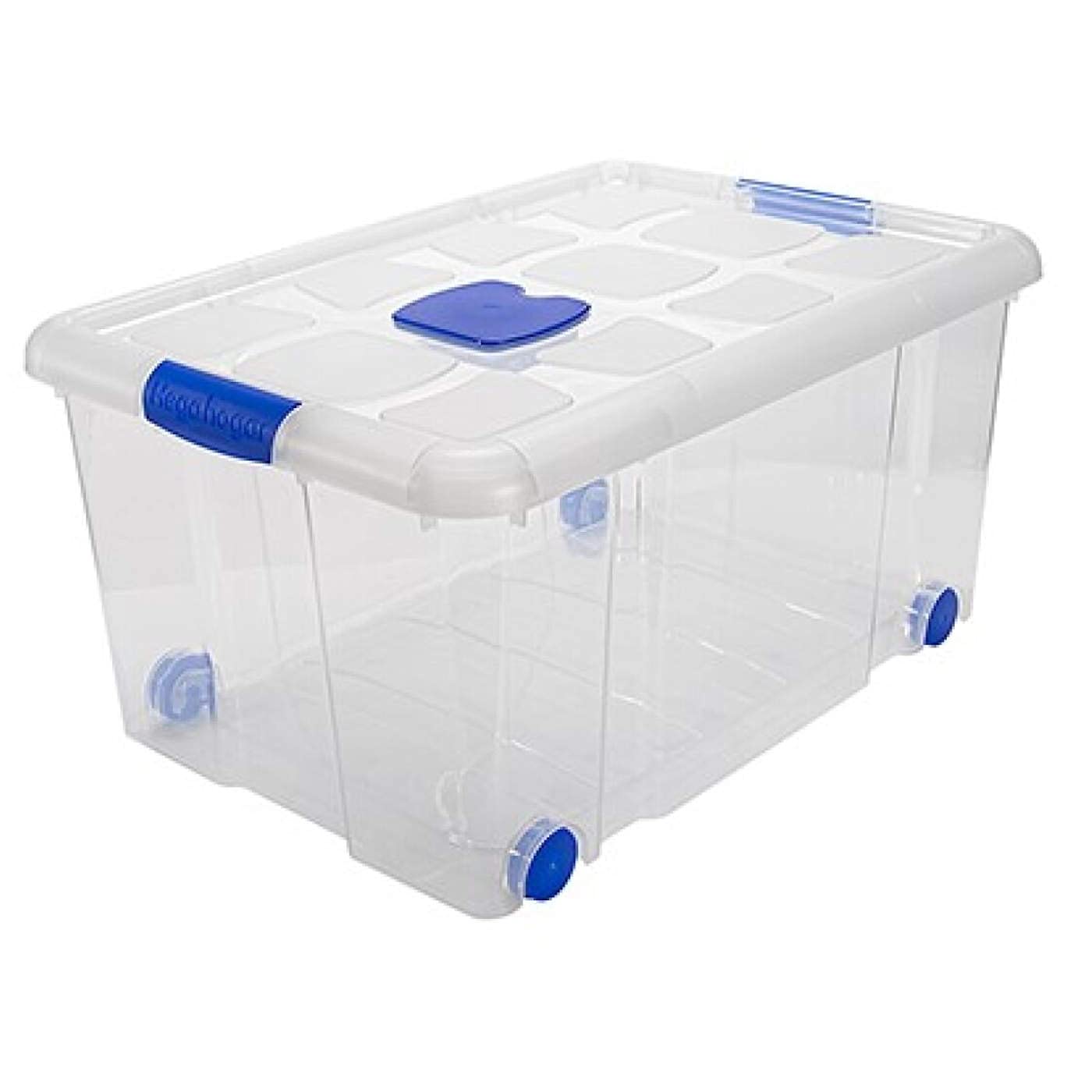 Acan Tradineur - Pack de 2 Cajas de Almacenamiento - Fabricado en plástico - Contenedor para almacenar Libros, ropa, mantas - N.º 5-30,5 x 61,5 x 43,5 cm - 57 Litros