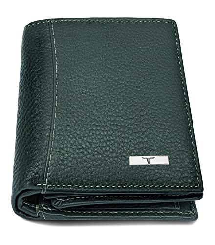 Men's Leather Wallet (130UBF1018 , Black ), Green, Contemporary2