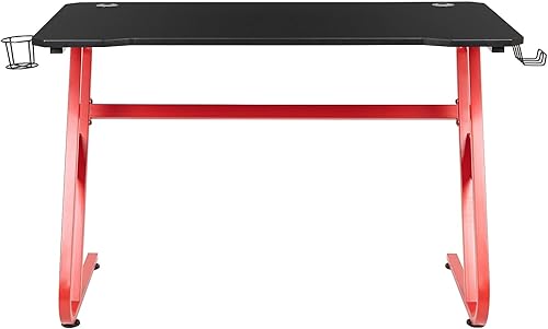 Miniatura 8 de Flash Furniture juego de escritorio rojo y silla reclinable negra para computadora, para videojuegos