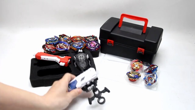 AIBREAY Battle Top Set - 12 Metal Spinning Tops, 3 Launchers, Storage Box, Kids Toys Age 6+