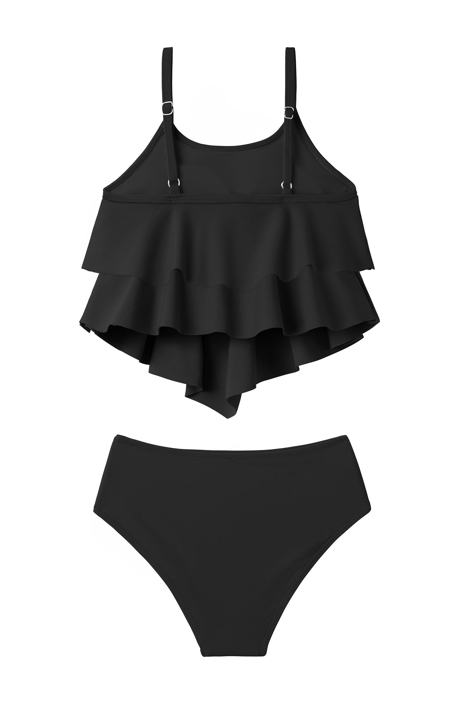 Arshiner Dziewczęcy zestaw bikini z falbankami dla dzieci 2-częściowy strój kąpielowy letni strój kąpielowy plażowy kostium kąpielowy surfingowy kostium kąpielowy dla dziewcząt 9-15 lat