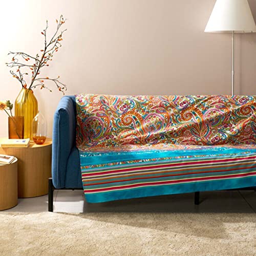 Bassetti NOTO Foulard de 100% algodón en Color Turquesa T1, Dimensiones: 270 x 270 cm -9322046