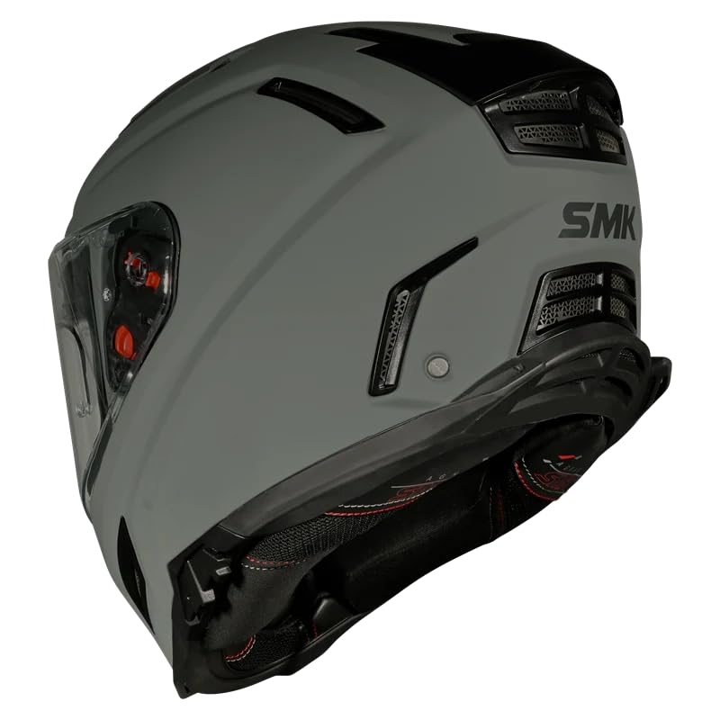 Image of SMK Agnar Full Face Helmet, Dual Visor, Clear Pinlock 70 Ready, ISI , Dot & Ece 22.06 Certified