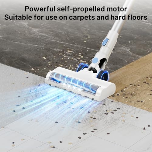Image of VIPSUN Cordless Vacuum Cleaner with Self-Standing, LED Screen Stick Vacuum Cleaners for Home, Lightweight Powerful Suction Vacuum,Rechargeable Vacuum for Carpets, Pet Hair, Hardwood Floors