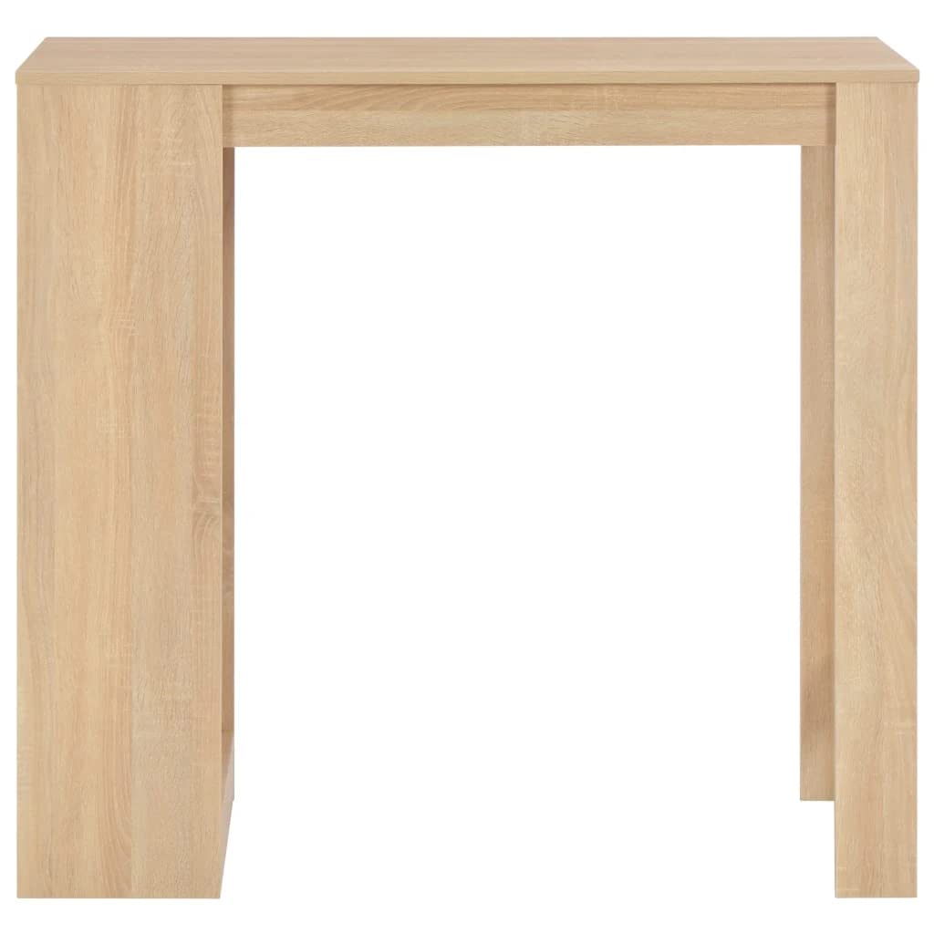 vidaXL Tavolo da Bar con 3 Ripiani da Colazione Moderno Elegante Robusto Bancone Tavolino Alto da Cucina 110x50x103 cm Nero in Truciolato