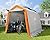 AMERLIFE 6x8x6.6 FT Heavy Duty Portable Shed Storage Shelter, Outdoor Storage Shed with 2 Waterproof Windows & Roll-up Zipper Door, Carport for Motorcycle, Bike, Grey