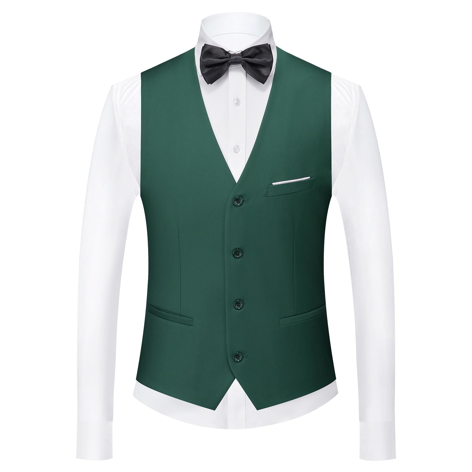 KUDORO Anzüge Herren Anzüge Slim Fit 3 Teilig EIN Knöpfe Sakko Weste Hose | Herrenanzüge 3-Teilig für Ball Hochzeit Business Party