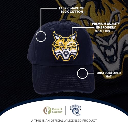 Gorra bordada Quinnipiac University ajustable azul miniatura 4