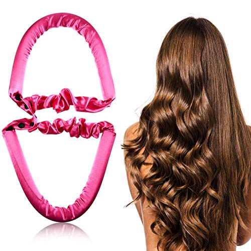 Hanaive Non-heat Curling Hair Band Sports Hair Band Wave Style Hair Rollers Heatless Curls Ribbon DIY Hair Styling Rollers Tools Night Sleep Hair Curler Rollers for Women Girls (Cute Pattern)