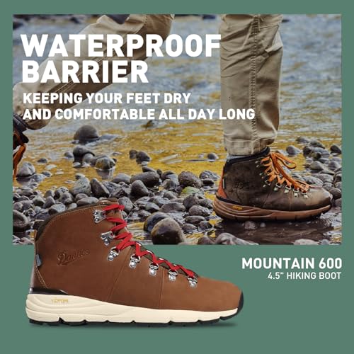 Image of Danner Mountain 600 Leaf Gore-Tex Hiking Boots for Men - Ortholite Tripe Density Footbed - Waterproof Quick Dry Barrier - Vibram SPE Midsole - Full Grain Leather Upper - Traction Outsole