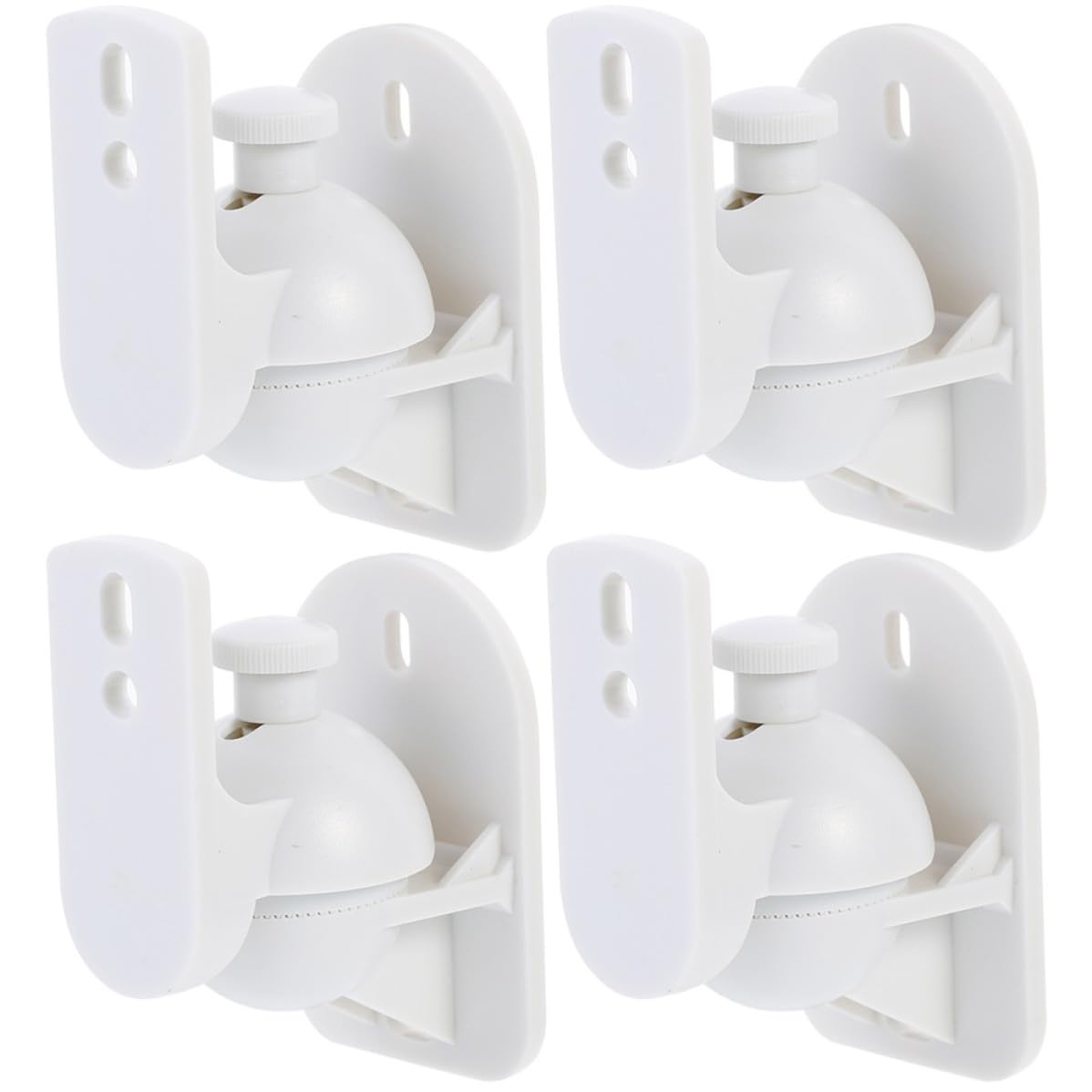 4 Piezas Soportes de Pared Giratorios para Altavoces Diseño de Montaje en Pared, Capacidad de 5kg, Material Abs y Ahorro de Espacio para Uso en Interiores