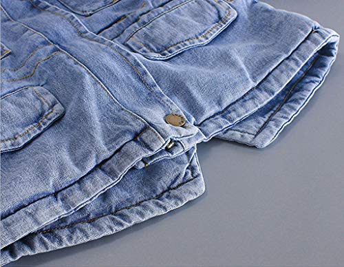 Toddler Girls Faux 𝐅𝐮𝐫 Collar Denim Jacket Hooded Thicken Fleece Lined Jean Coat Winter Hoodie (Pink, 3-4 Years)3