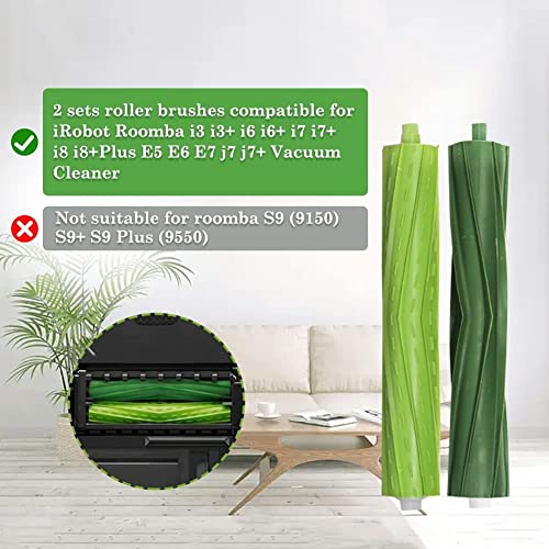 2 Set Replacement Rubber Roller Brushes Compatible For Irobot Roomba E I And J Series I3 I3+ I6+ I7 I7+ I8+ Plus E5 E6 E7 J7 (7150) J7+ (7550) Vacuum Cleaner Accessories #TOP3