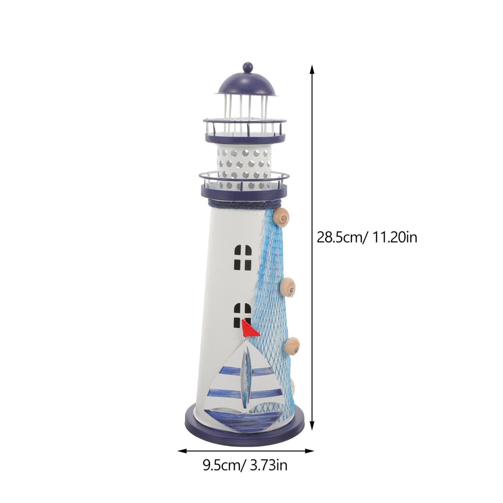 ORFOFE Lighthouse Lamp Decor Mediterranean Style Nautical Desk Accessory Led Lighting for Home