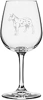 Vista 60 de Abaco Barb Body Horse - Copa de vino grabada multiusos (12.75 onzas)