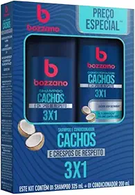 Kit Cachos e Crespos 3x1 Bozzano Shampoo 325ml + Condicionador 200ml
