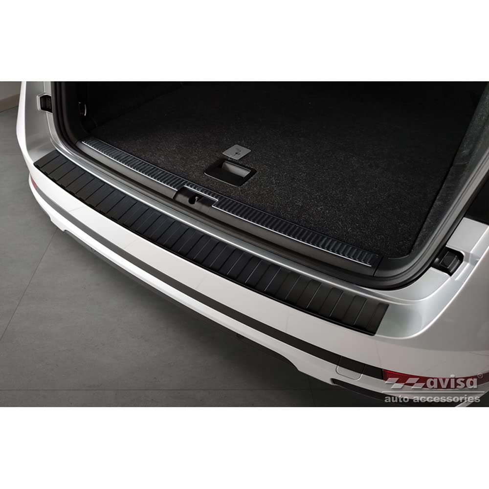 Protector De Parachoques Trasero Inoxidable Para Skoda Superb Combi III (2015-2023) - Modelo 'Ribs'