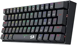Teclado Gamer Mecanico Redragon Dragonborn RGB Preto (ABNT2; Switch Marrom)