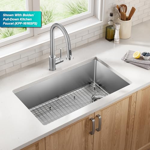 KRAUS Fairlane 33-inch Undermount Single Bowl 18-Gauge Stainless Steel Kitchen Sink, KHU640-33 by Kraus - Image 2