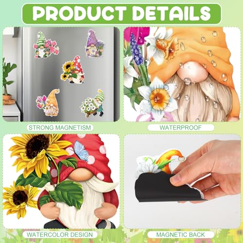 Imanes decorativos para refrigerador Whaline 12 piezas miniatura 3
