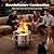 CIAYS Smokeless Firepit, 19 Inch Fire Pit for Camping with Patented Technology, Portable Fire Pit for Outside with Steel Grill Rack, Fire Poker, and Bag, Easy Setup and Storage, Wood Burning