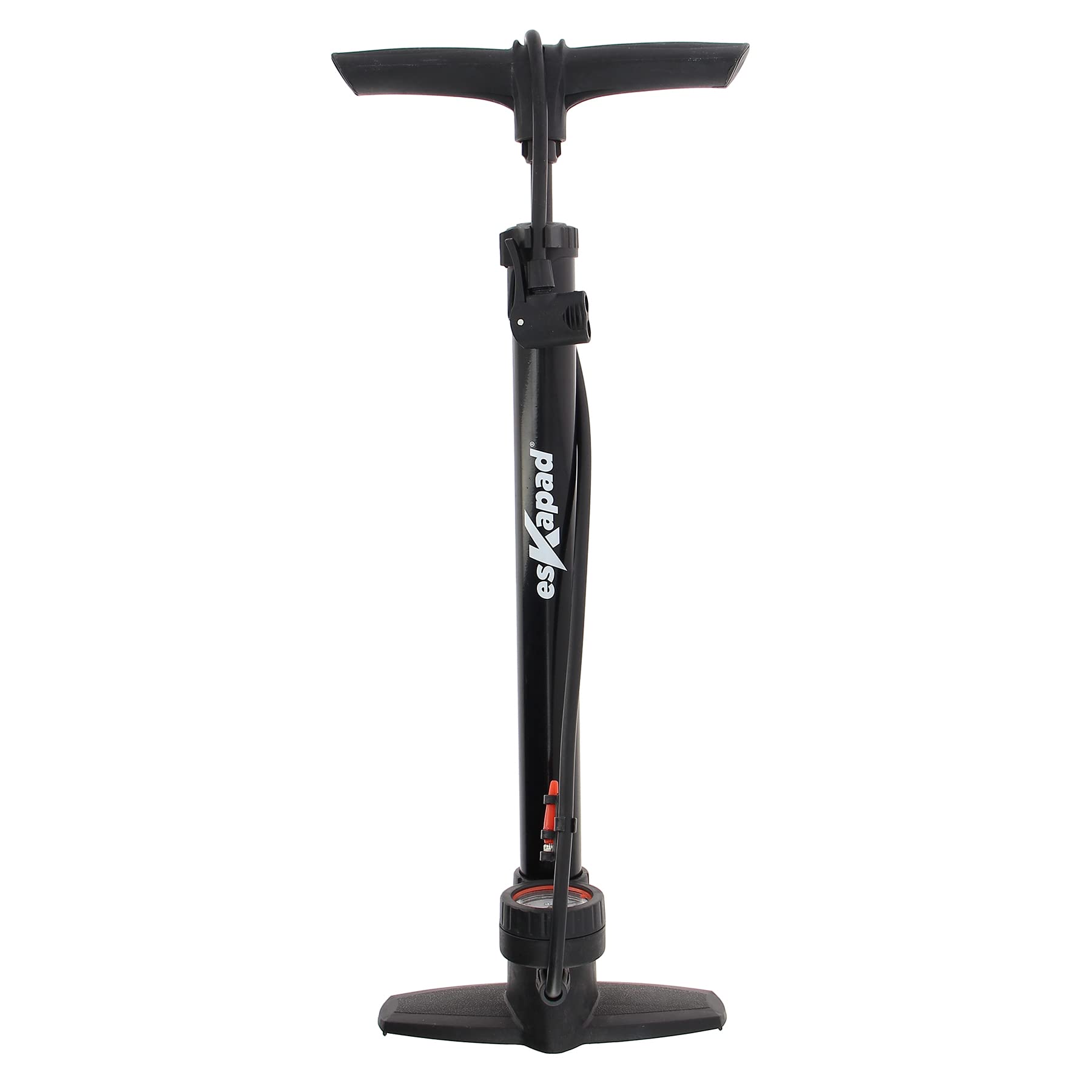 Pompe à Pied Velo avec Manomètre, 6 Bars, Embouts Presta et Schrader